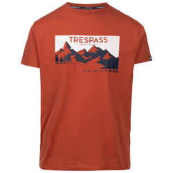 Trespass Mens Casual T-Shirt Printed Tee Nottaway - L, Burnt Sienna
