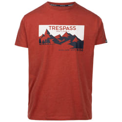 Trespass Mens Casual T-Shirt Printed Tee Nottaway - XL, Burnt Sienna