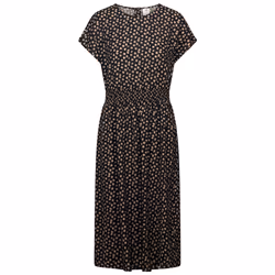 Trespass Womens Printed Round Neck Dress Susanne - 10, Black Print