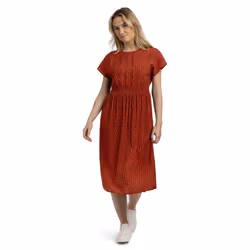 Trespass Womens Casual Printed Dress - Susanne - 8, Burnt Sienna Print