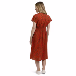 Trespass Womens Casual Printed Dress - Susanne - 8, Burnt Sienna Print