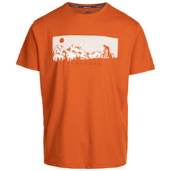 Trespass Mens Casual T-Shirt Short Sleeve Nellow - XL, Burnt Orange Marl