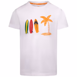 Trespass Boys Round Neck Printed T-Shirt Alltown - 3-4 Years, White