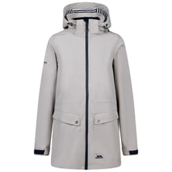 Trespass Womens Hooded Waterproof Jacket Tiverton - L, Soft Stone
