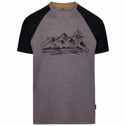 Trespass Mens Round Neck T-Shirt Fullmer - XXS, Grey Marl