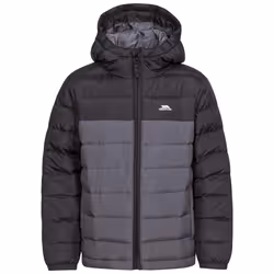 Trespass kids padded jacket Oskar B â quilted, hood - 3/4, Black
