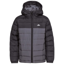Trespass kids padded jacket Oskar B â quilted, hood - 7/8, Black