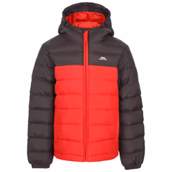 Trespass kids padded jacket Oskar B â quilted, hood - 7/8, Red