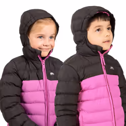 Trespass kids padded jacket Oskar B â quilted, hood - 9/10, Deep Pink