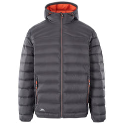 Trespass Mens Down Jacket Packaway Whitman II - L, Dark Grey / Burnt Orange