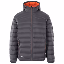 Trespass Mens Down Jacket Packaway Whitman II - S, Dark Grey / Burnt Orange