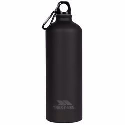 Trespass Drinking Bottle 1L Stainless Steel Slurp - EACH, Matt Black