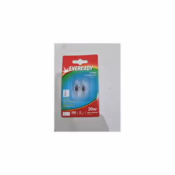 2 x Eveready G4 20W 12V Halogen Capsule Light Bulbs, Dimmable Lamps, 240 Lumen, 2000 Hours Life, Clear Finish