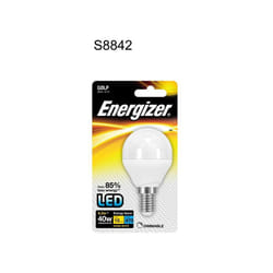Energizer LED E14 Golf Ball Lamp Warm White 6.2w SES Fitting Dimmable [S8842]