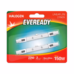 Eveready ECO Halogen 120W (150W Equivalent) Linear Light Bulb, Pack of 2, R7s, 150 W