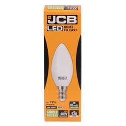 1 X JCB 520LM 6Â W 4Â W LED SES E14Â Opal Candle Bulb 4000Â K Cool White