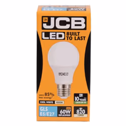 1 X JCB LED 10Â W LED GLS Light Bulb ES E27Â 4000Â K Cool White Opal 820LM