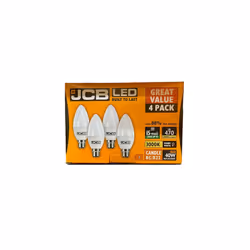 JCB 4.9w B22 candle 4 pack x2