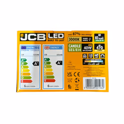 JCB e14 candle 4 pack 3000k 6w