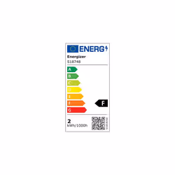 Energizer G9 LED Light Bulb. 1.9W (20w Halogen Equivalent) 220-240V. 200 Lumens. Bi-Pin Base Energy Saving. Warm White 2700k