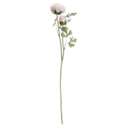 Hill Interiors Artificial Single Short Stem Ranunculus - One Size, Pastel Pink