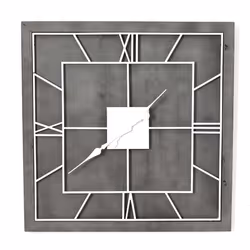 Williston Grey Square Wall Clock