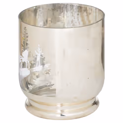 The Noel Collection Silver Forest Medium Candle Holder
