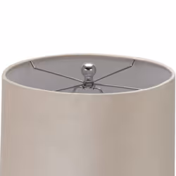 Alberta Metallic Glass Lamp With Velvet Shade