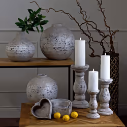 Large Stone Ceramic Candle Holder