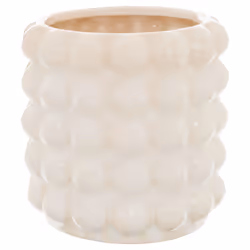 Hill Interiors 22338, Pot planter, Freestanding, Ceramic, Cream, Cylinder, Monochromatic