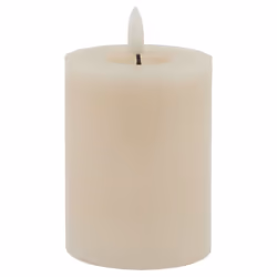 Luxe Collection Melt Effect 3x4 Taupe LED Wax Candle