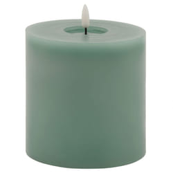 Luxe Collection Melt Effect 5x5 Sage LED Wax Candle