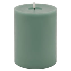 Luxe Collection Melt Effect 6x8 Sage LED Wax Candle