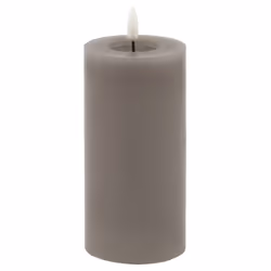 Luxe Collection Melt Effect 3x6 Grey LED Wax Candle