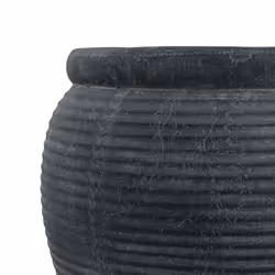 Amalfi Grey Rimmed Large Plant Pot
