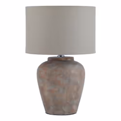 Siena Brown Table Lamp With Linen Shade