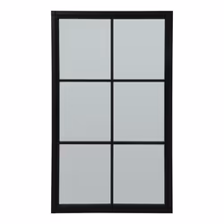 Black Wood Large Window Mirror