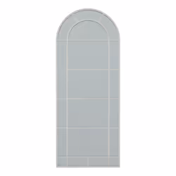 White Large Arched Window Mirror