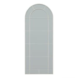 White Large Arched Window Mirror