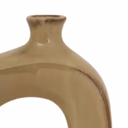Sabbia Collection Small Hollow Vase - Ceramic - L8 x W19 x H29 cm - Brown