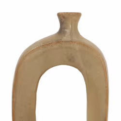 Sabbia Collection Medium Hollow Vase - Ceramic - L7 x W16 x H34 cm - Brown