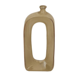 Sabbia Collection Large Hollow Vase - Ceramic - L8 x W19 x H43 cm - Brown
