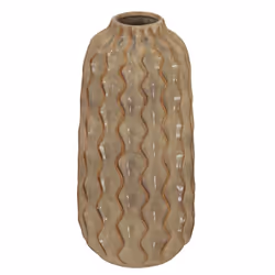 Sabbia Collection Medium Wave Vase - Ceramic - L18 x W18 x H39 cm - Brown