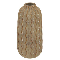 Sabbia Collection Medium Wave Vase - Ceramic - L18 x W18 x H39 cm - Brown