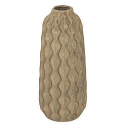 Sabbia Collection Tall Wave Vase - Ceramic - L20 x W20 x H47 cm - Brown