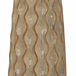 Sabbia Collection Tall Wave Vase - Ceramic - L20 x W20 x H47 cm - Brown