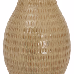 Sabbia Collection Small Textured Vase - Ceramic - L18 x W18 x H17 cm - Brown