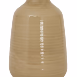 Sabbia Collection Tall Ridged Vase - Ceramic - L16 x W16 x H28 cm - Brown