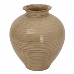 Sabbia Collection Brindled Bowl Vase - Ceramic - L24 x W24 x H27 cm - Brown