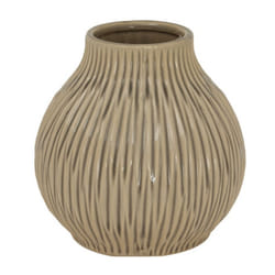 Pallida Collection Medium Bulbous Fleck Vase - Ceramic - L17 x W17 x H18 cm - Brown